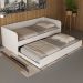 Sofa Cama Solteiro Com Auxiliar CM8032 Branco Tecno Mobili