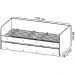 Sofa Cama Solteiro Com Auxiliar CM8032 Branco Tecno Mobili