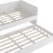 Sofa Cama Solteiro Com Auxiliar CM8032 Branco Tecno Mobili