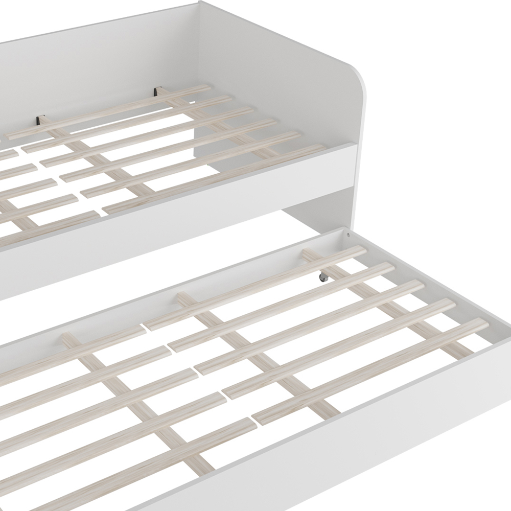 Sofa Cama Solteiro Com Auxiliar CM8032 Branco Tecno Mobili