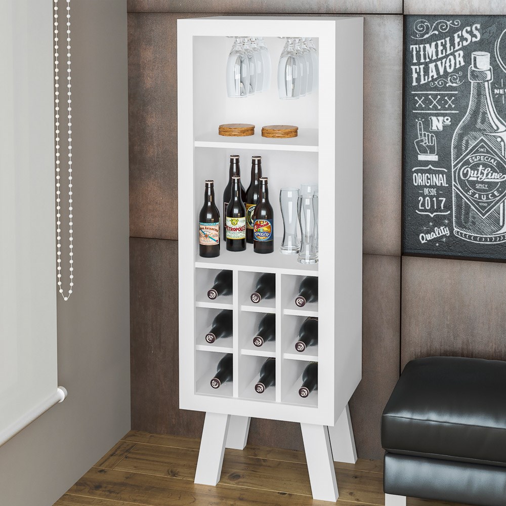 Adega Bar Multiuso AD5000 Branco - Tecno Mobili