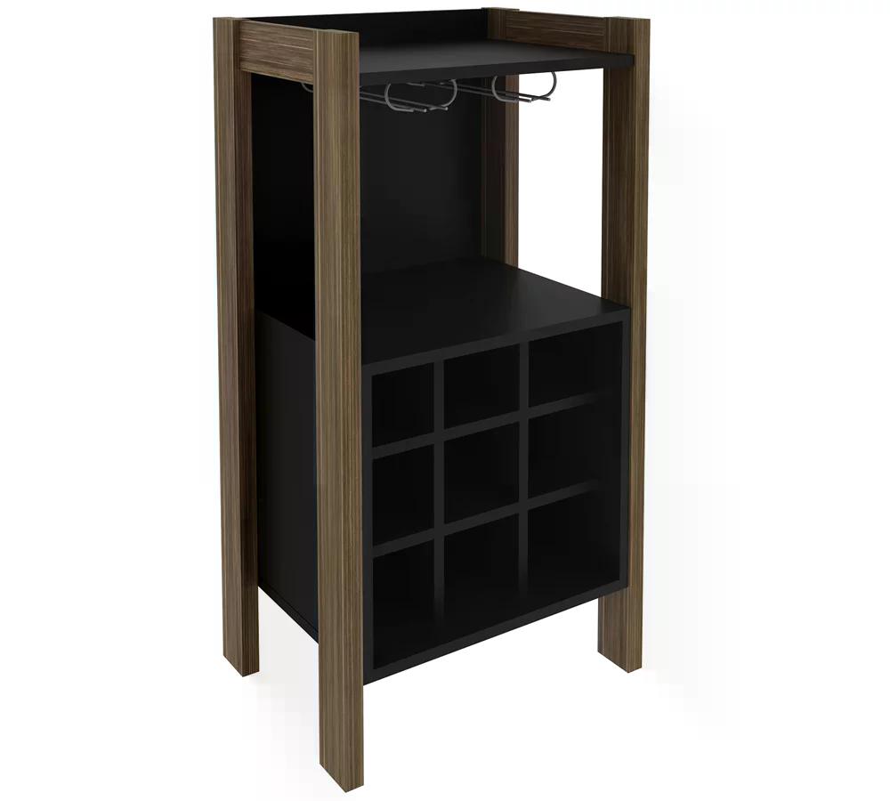 Adega Para Sala de Jantar 09 Garrafas AZ1032 Nogal Preto Tecno Mobili
