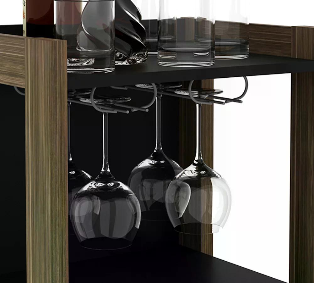 Adega Para Sala de Jantar 09 Garrafas AZ1032 Nogal Preto Tecno Mobili