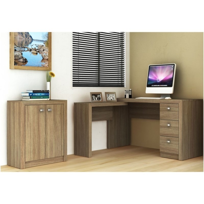 Ambiente para Home Office 03 Peças Amêndoa - Tecno Mobili