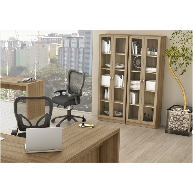 Ambiente para Home Office 06 Peças Amendoa - Tecno Mobili