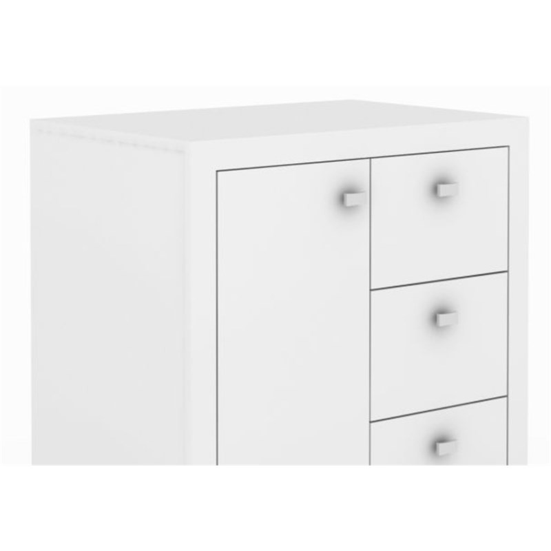 Armário 03 Gavetas e 01 Porta para Home Office ME4111 Branco - Tecno Mobili