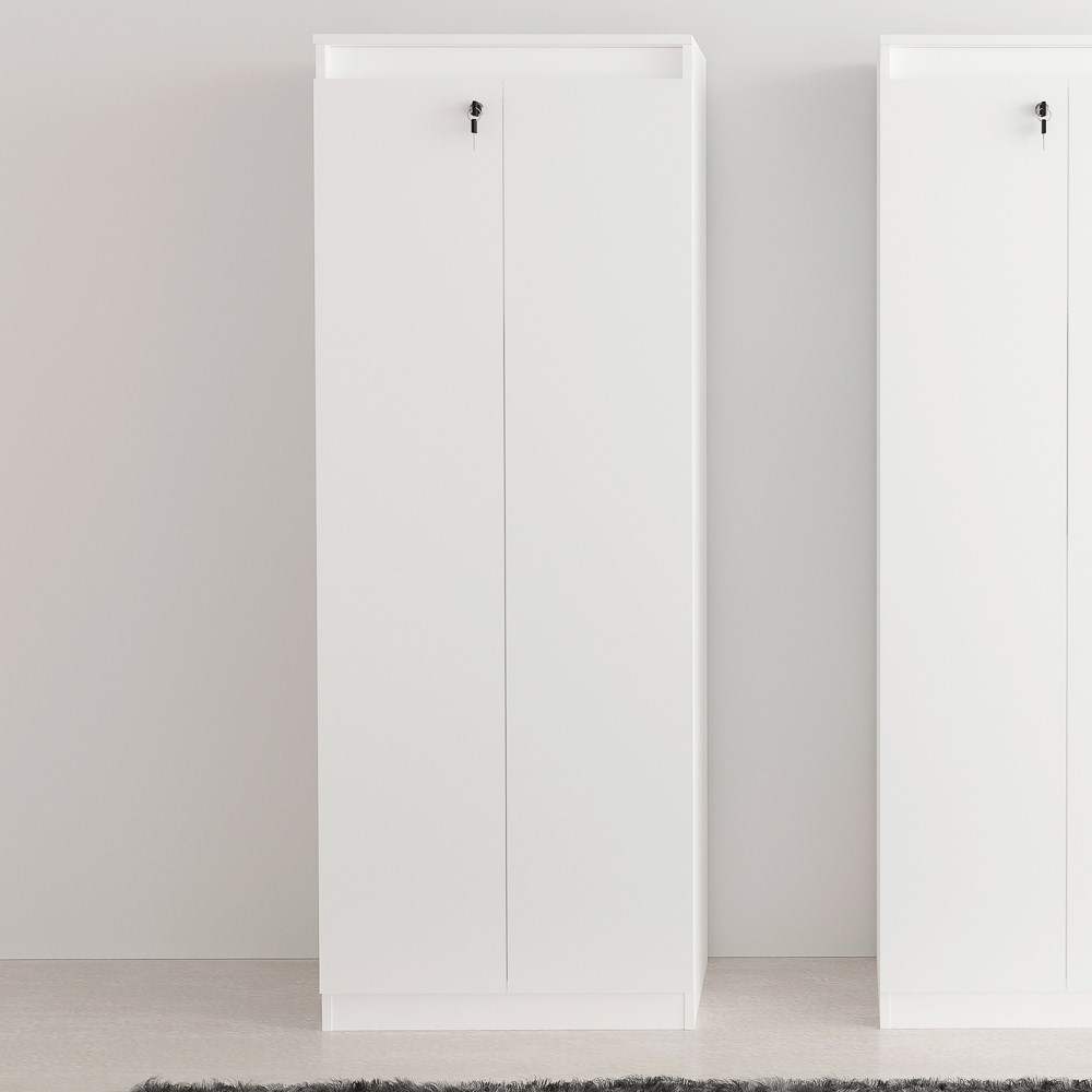 Armário Alto Para Escritório 2 Portas ME4151 Branco - Tecno Mobili