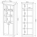 Armário Organizador para Home Office de 171,5 cm de Altura ME4110 Nogal - Tecno Mobili