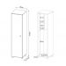 Armário Para Lavanderia 01 Porta AM3107 Branco Tecno Mobili