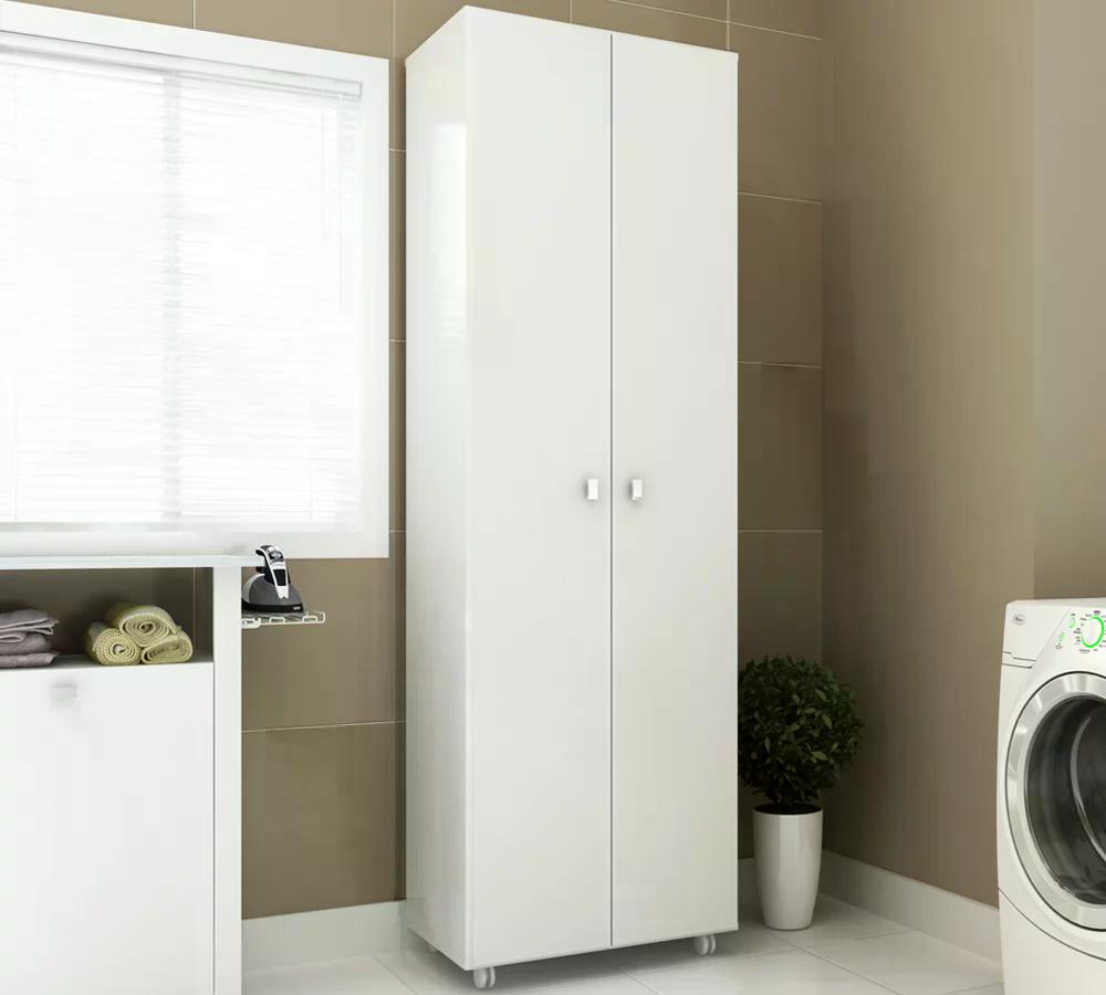 Armário Para Lavanderia 02 Portas Multiuso AM3101 Branco Tecno Mobili