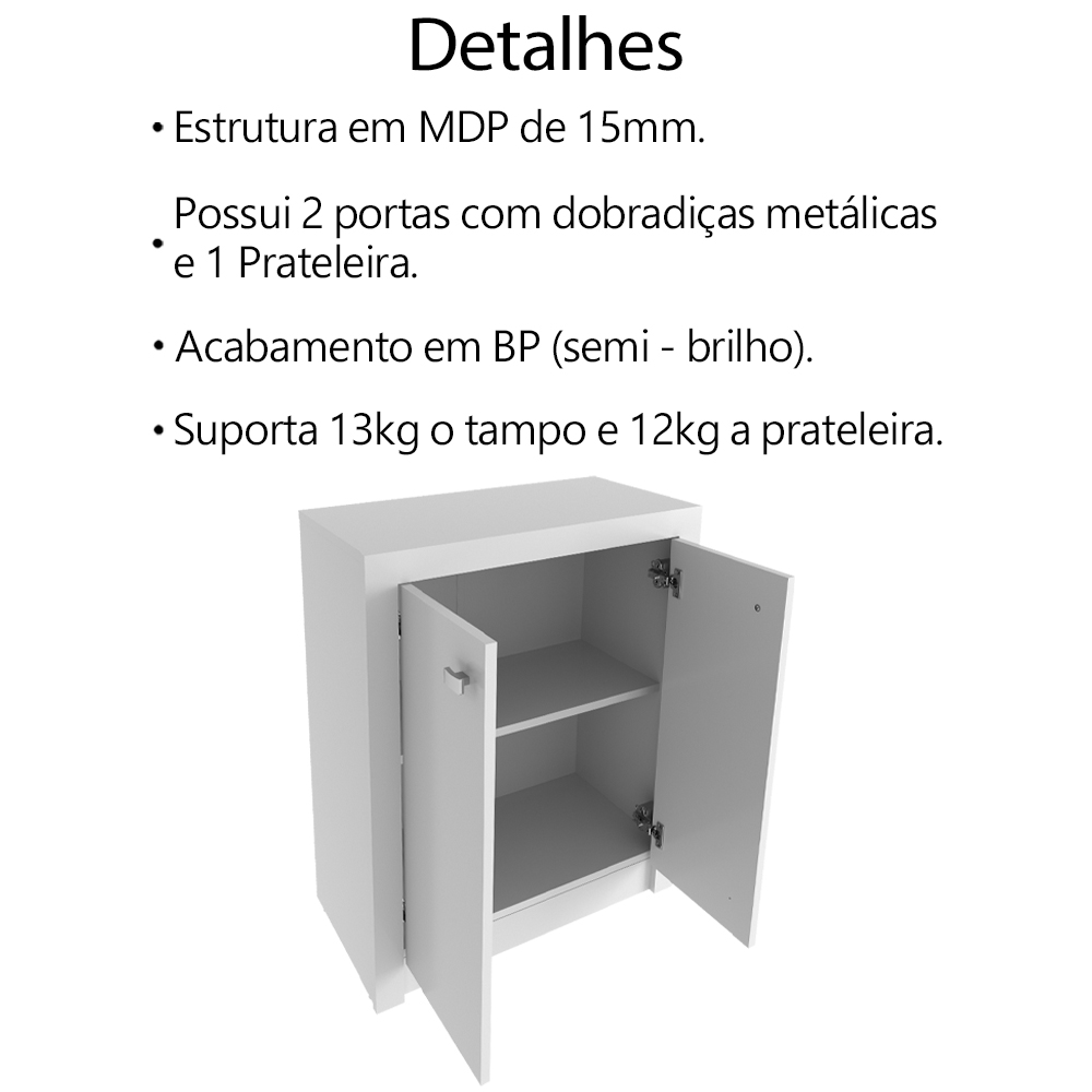 Armário de Escritório 2 PT Zeus Branco