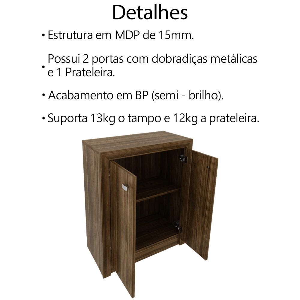 Armário de Escritório 2 PT Zeus Nogal
