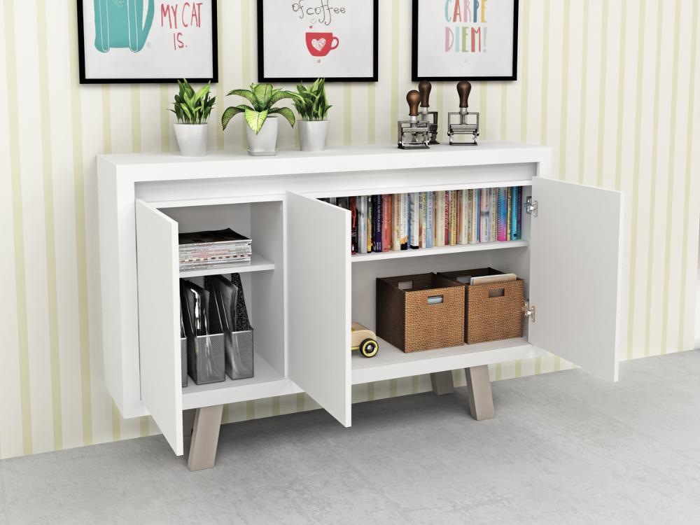 Armário de Escritório Leeds 3 PT Branco
