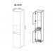 Armário para Bebedouro 02 Portas BL3312 Branco Tecno Mobili