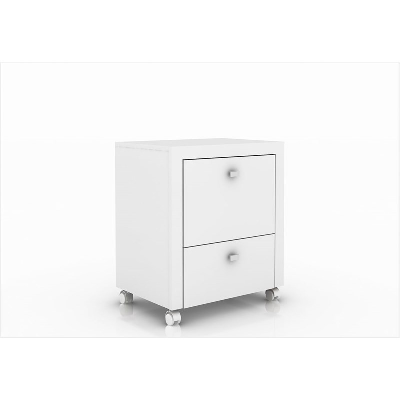 Armário para Home Office ME4112 com Rodízios Branco - Tecno Mobili