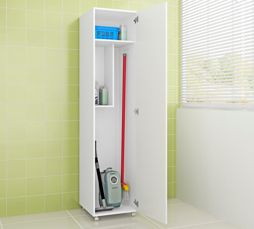 Armário para Lavanderia 01 Porta AM3100 Branco Tecno Mobili