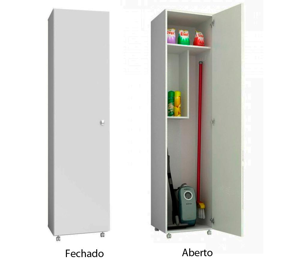 Armário para Lavanderia 01 Porta AM3100 Branco Tecno Mobili