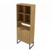 Armario 02 Portas Com Chave Pes Tubular ME4155 Amendoa Preto Tecno Mobili