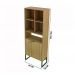 Armario 02 Portas Com Chave Pes Tubular ME4155 Amendoa Preto Tecno Mobili