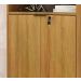 Armario 02 Portas Com Chave Pes Tubular ME4155 Amendoa Preto Tecno Mobili