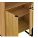 Armario 02 Portas Com Chave Pes Tubular ME4155 Amendoa Preto Tecno Mobili