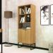 Armario 02 Portas Com Chave Pes Tubular ME4155 Amendoa Preto Tecno Mobili