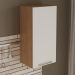 Armario Aereo 1 Porta 40 cm MDP CZ3118 Freijo Branco Tecno Mobili