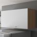 Armario Aereo 1 Porta Basc 80 cm MDP CZ3119 Freijo Branco Tecno Mobili