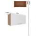 Armario Aereo 1 Porta Basc 80 cm MDP CZ3119 Freijo Branco Tecno Mobili