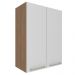 Armario Aereo 2 Portas 60 cm MDP CZ3141 Freijo Branco Tecno Mobili