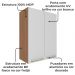 Armario Aereo 2 Portas 60 cm MDP CZ3141 Freijo Branco Tecno Mobili