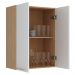 Armario Aereo 2 Portas 60 cm MDP CZ3141 Freijo Branco Tecno Mobili