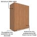 Armario Aereo 2 Portas 60 cm MDP CZ3141 Freijo Tecno Mobili