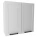 Armario Aereo 2 Portas 80 cm MDF CZ3314 Branco Tecno Mobili