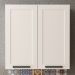 Armario Aereo 2 Portas 80 cm MDF CZ3314 Branco Tecno Mobili