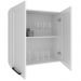 Armario Aereo 2 Portas 80 cm MDF CZ3314 Branco Tecno Mobili