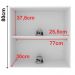 Armario Aereo 2 Portas 80 cm MDF CZ3314 Branco Tecno Mobili