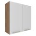 Armario Aereo 2 Portas 80 cm MDP CZ3115 Freijo Branco Tecno Mobili