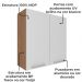 Armario Aereo 2 Portas 80 cm MDP CZ3115 Freijo Branco Tecno Mobili