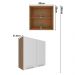 Armario Aereo 2 Portas 80 cm MDP CZ3115 Freijo Branco Tecno Mobili
