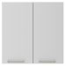 Armario Aereo 2 Portas 80 cm MDP CZ3115 Freijo Branco Tecno Mobili