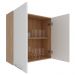 Armario Aereo 2 Portas 80 cm MDP CZ3115 Freijo Branco Tecno Mobili