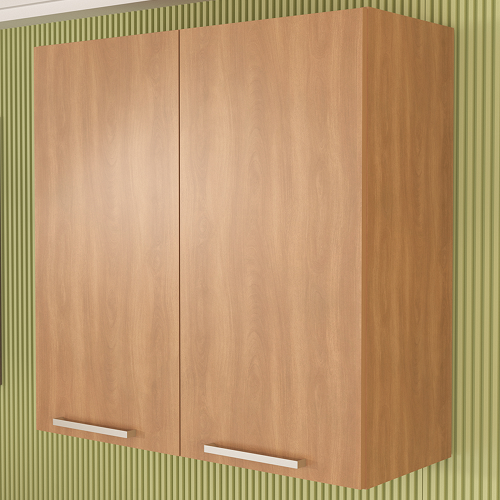 Armario Aereo 2 Portas 80 cm MDP CZ3115 Freijo Tecno Mobili