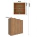 Armario Aereo 2 Portas 80 cm MDP CZ3115 Freijo Tecno Mobili