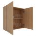 Armario Aereo 2 Portas 80 cm MDP CZ3115 Freijo Tecno Mobili
