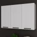 Armario Aereo 3 Portas 120 cm MDF CZ3310 Branco Tecno Mobili