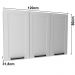 Armario Aereo 3 Portas 120 cm MDF CZ3310 Branco Tecno Mobili