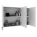 Armario Aereo 3 Portas 120 cm MDF CZ3310 Branco Tecno Mobili
