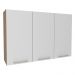 Armario Aereo 3 Portas 120 cm MDP CZ3109 Freijo Branco Tecno Mobili