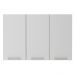 Armario Aereo 3 Portas 120 cm MDP CZ3109 Freijo Branco Tecno Mobili